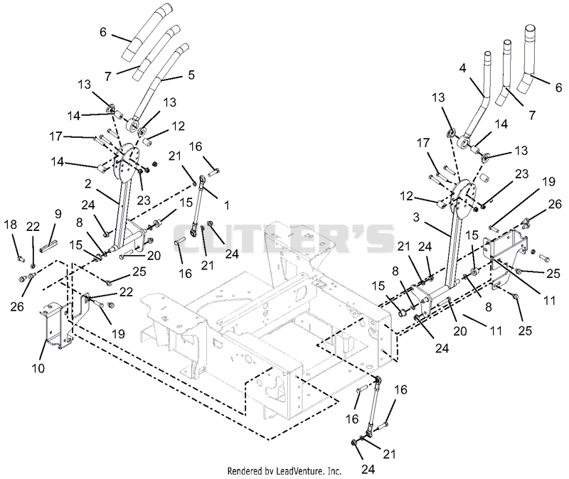Steering Controls - SN 040000 - 049999