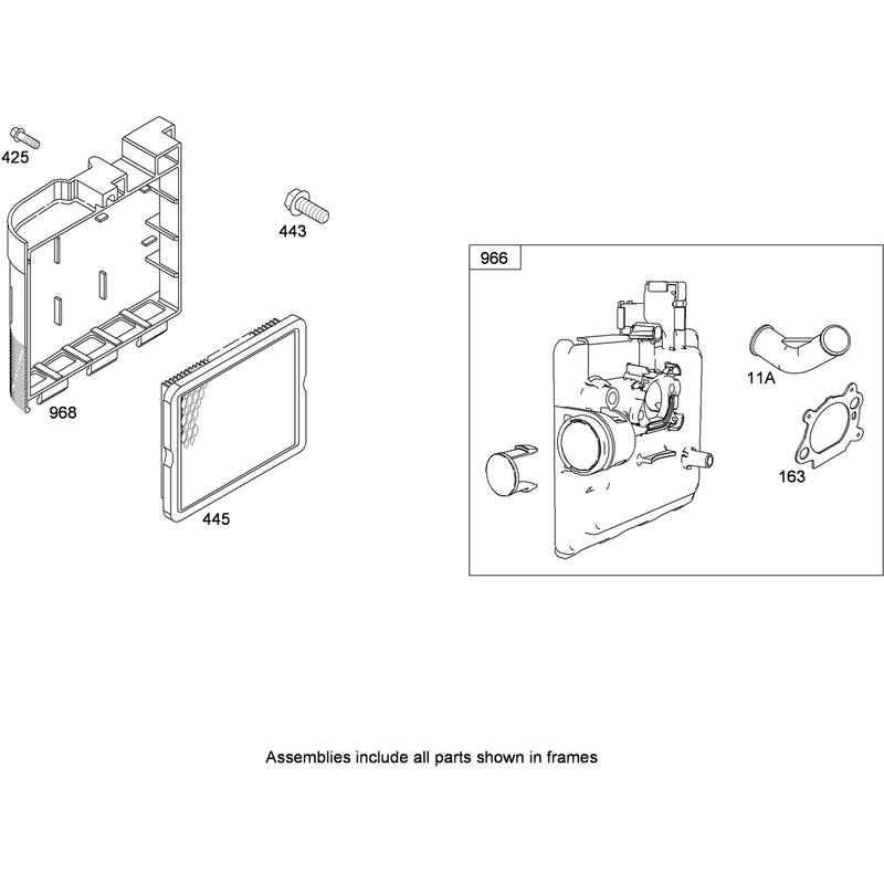 Air Cleaner Assembly Briggs and Stratton 124T02-0203-B1