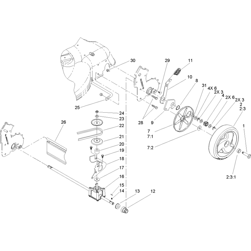 Rear Axle and Transmission Assembly