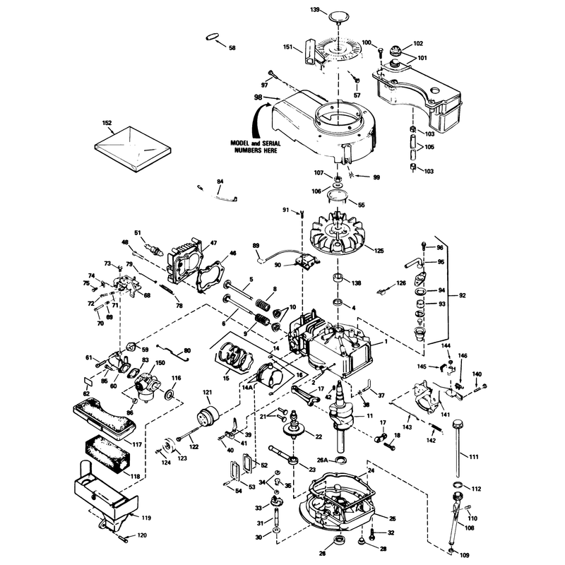 Engine Tecumseh Model No Tvs100-44011b