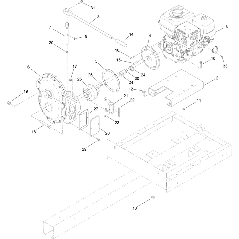 Engine and Gearcase Assembly