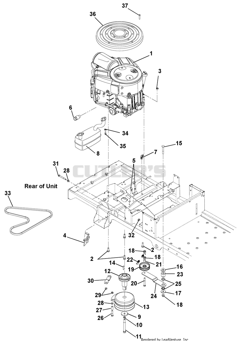 Engine, Exhaust, Belts And Idlers