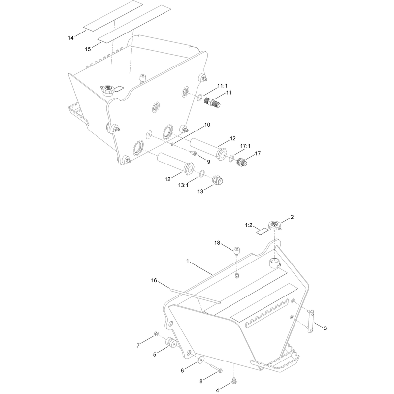 Hydraulic Tank Assembly No. 127-1242