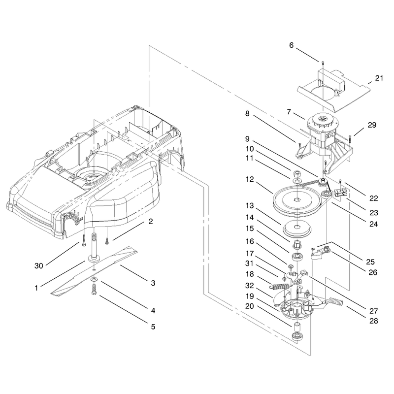 Motor and Blade Assembly