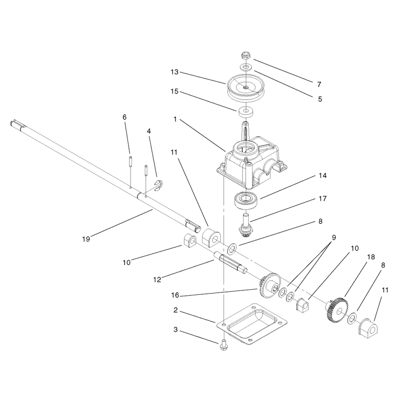 Gearcase Assembly No 104-7618