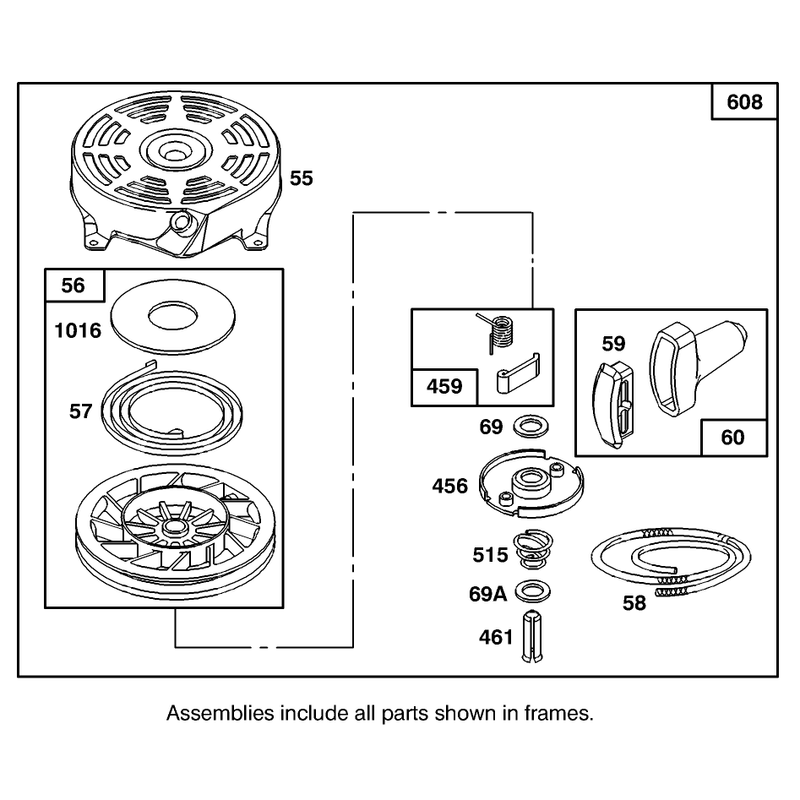 Starter Assembly Briggs and Stratton 127802-0640-01