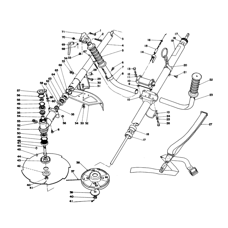 Drive Shaft & Trimmer Head Assembly