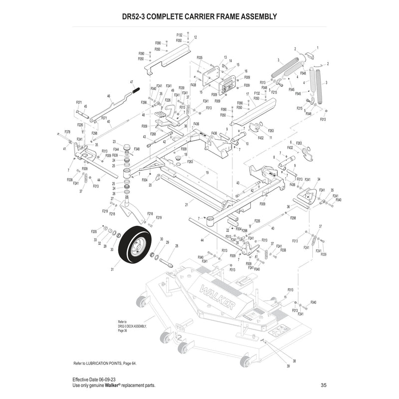 DR52-3 COMPLETE CARRIER FRAME ASSEMBLY