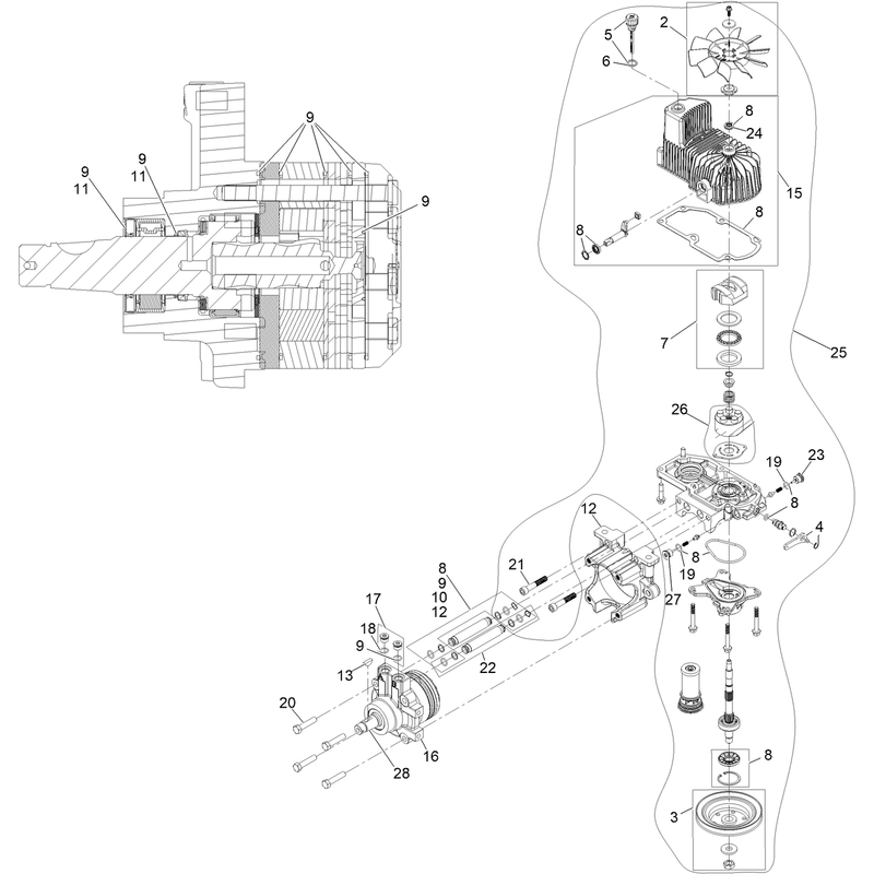 LH Hydro Assembly No. 135-7903