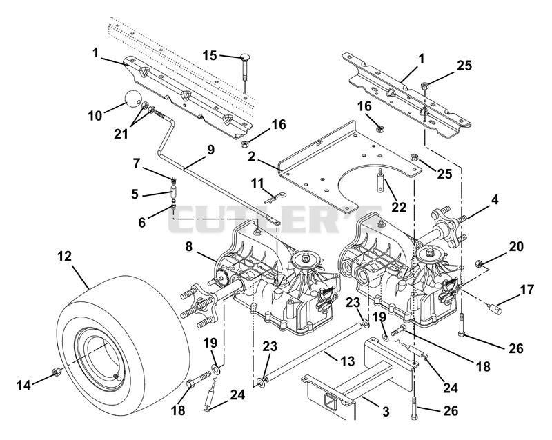 Transaxle, Dump Valves And Rear Wheels