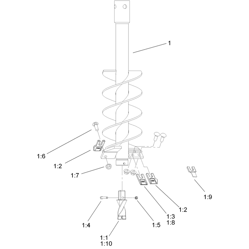 9 Inch Auger Assembly