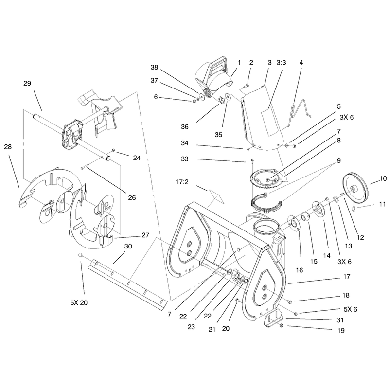 Chute And Auger Assembly
