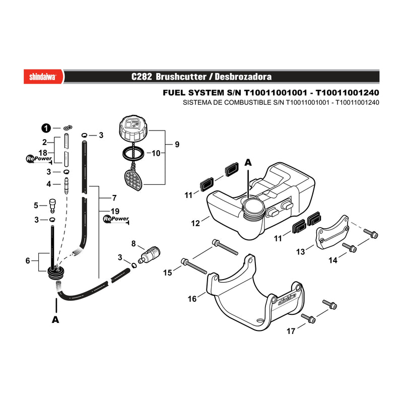 FUEL SYSTEM S/N T10011001001 - T10011001240