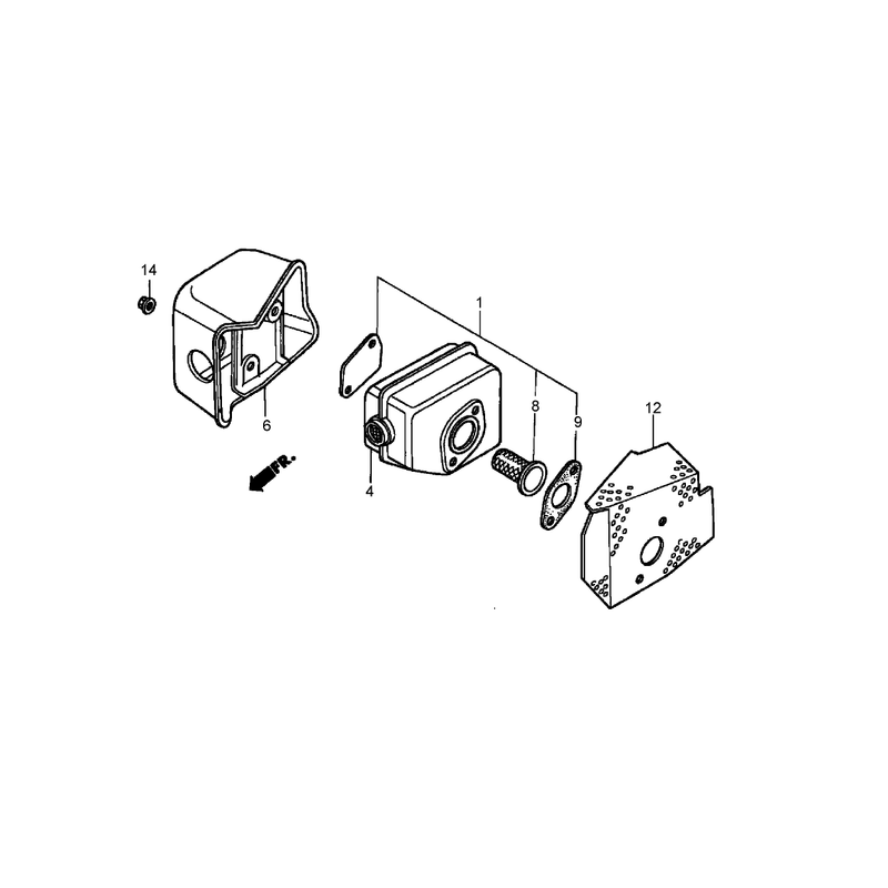 Muffler Assembly Honda GXV160K1-A1T