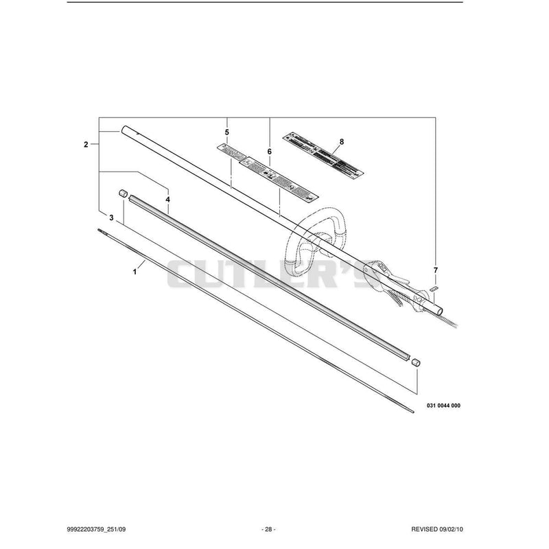 Main Pipe, Flexible Driveshaft