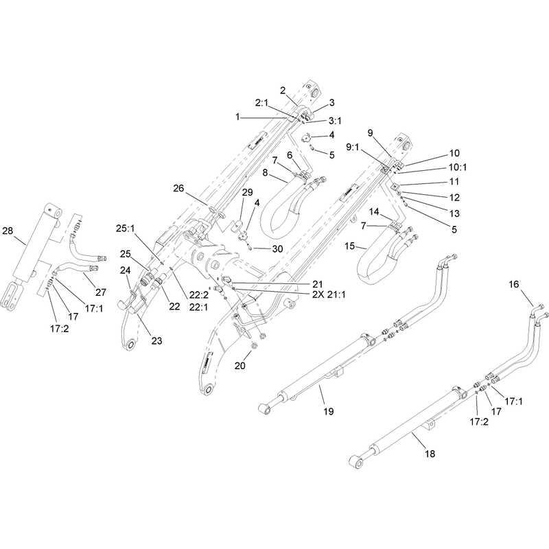 Loader Arm Hydraulic Assembly