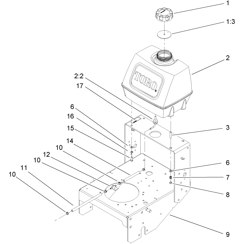 Frame and Fuel Tank Assembly