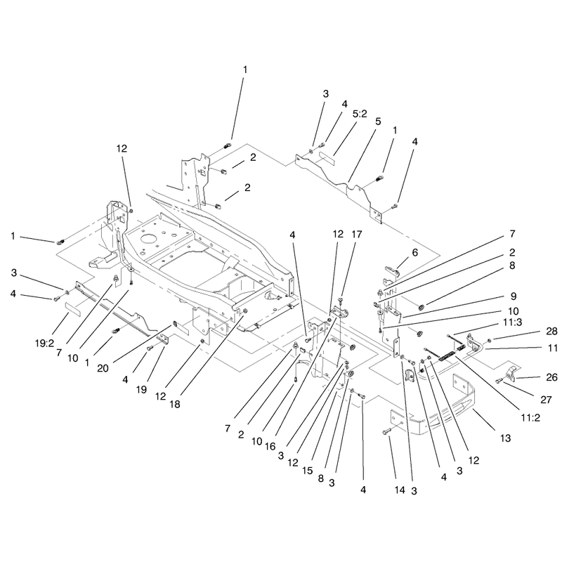 Bumper and Hood Support Assembly