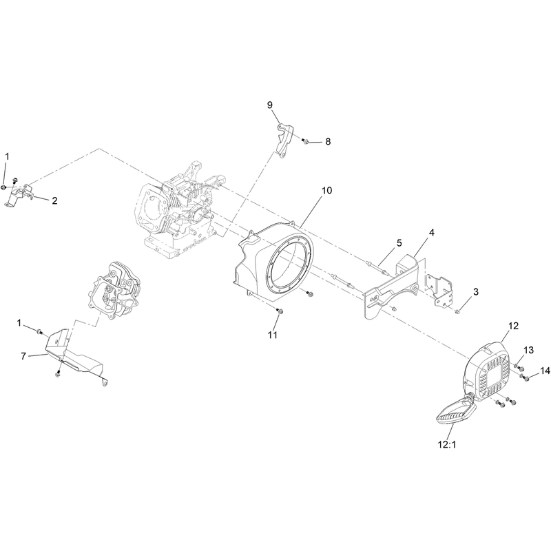 Blower Housing and Shrouds Assembly
