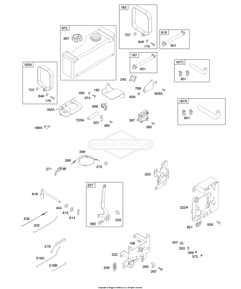 Fuel, Brackets, Controls, Springs