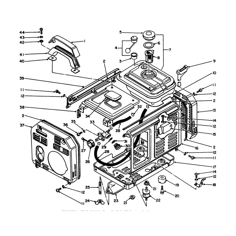 Fuel Tank and Cover Assembly