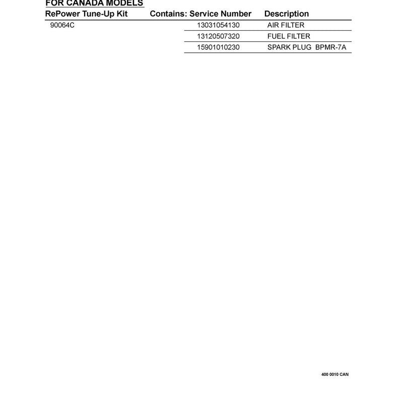 RePower Tune-Up Kit - Canada Models