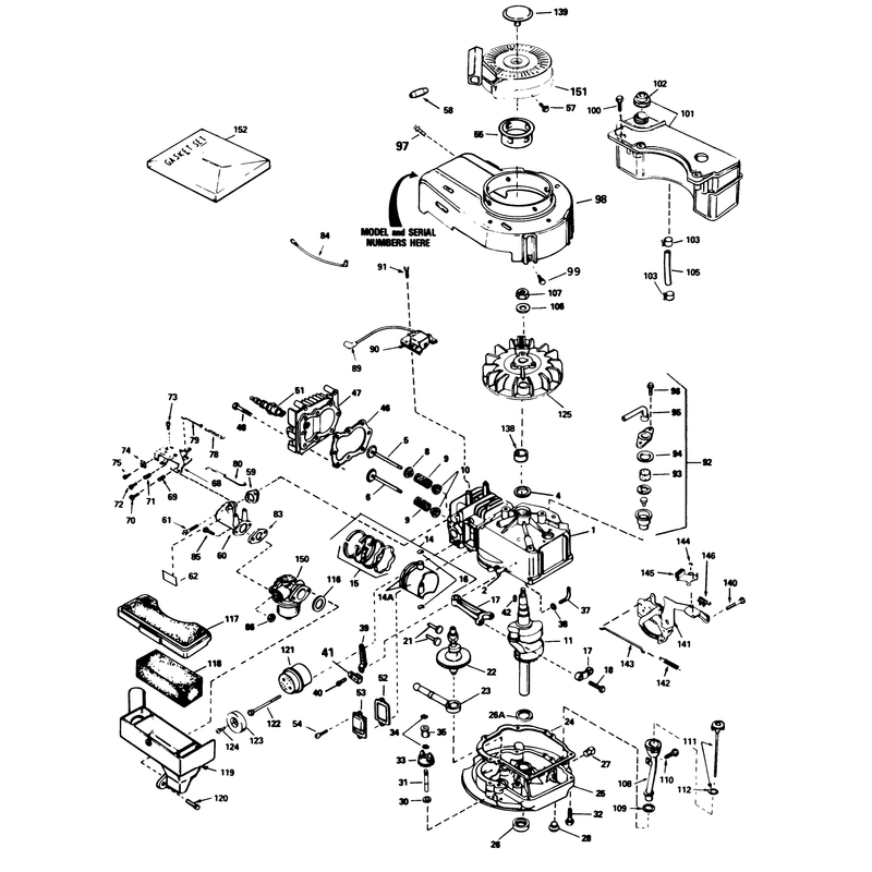 Engine Tecumseh Model No Tvs100-44012a