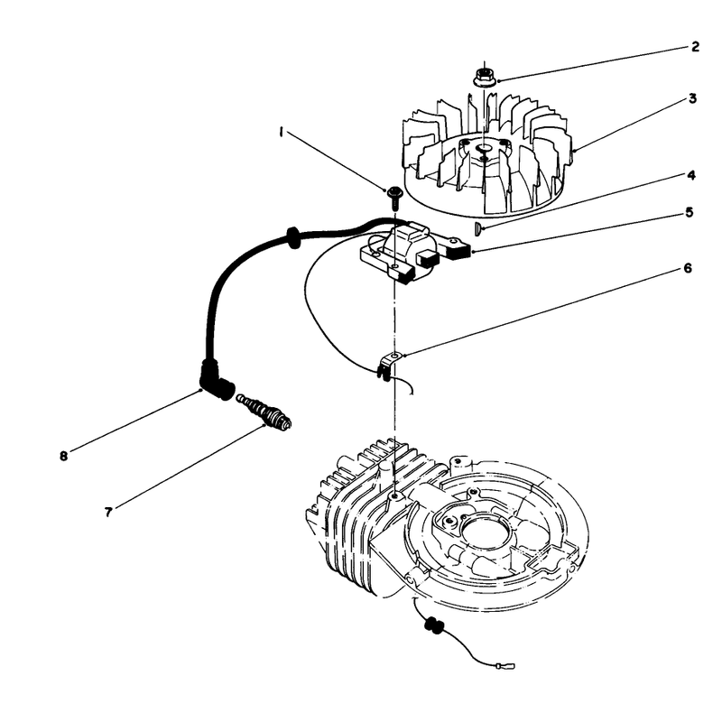 Flywheel and Magneto Assembly Model No 47pf5 and 47pg6