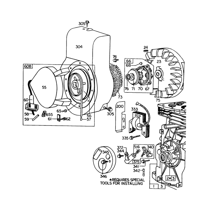 Rewind Starter Assembly