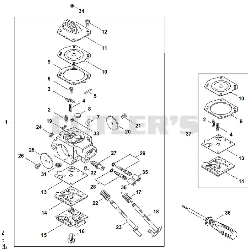 Carburetor HD-18, HD-21 (only USA)
