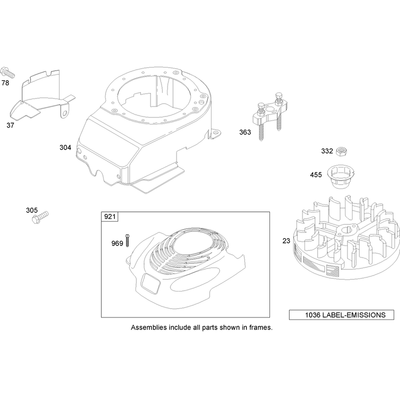 Blower Housing Assembly Briggs and Stratton 125K02-0202-E1