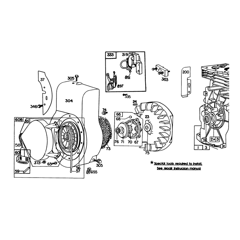 Engine Briggs and Stratton Model No 130202-1610-01 Continued