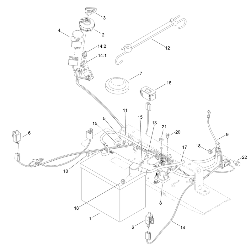 Battery and Electrical Assembly