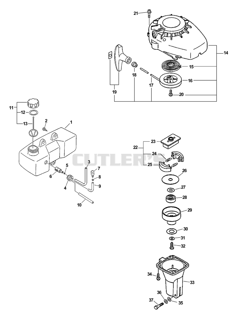 Starter, Clutch, Fuel System