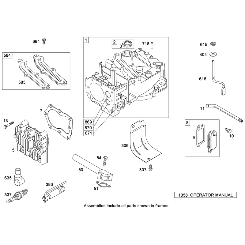 Cylinder Assembly Briggs and Stratton 124L02-0212-F1