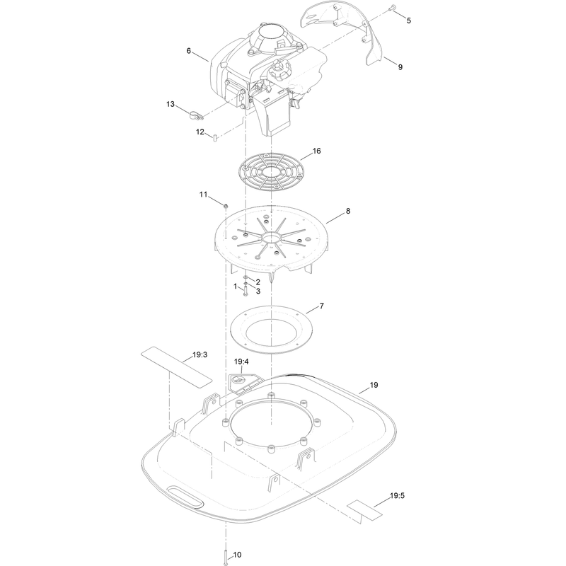 Engine and Deck Assembly