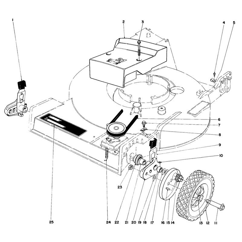 Front Wheel and Pivot Arm Assembly