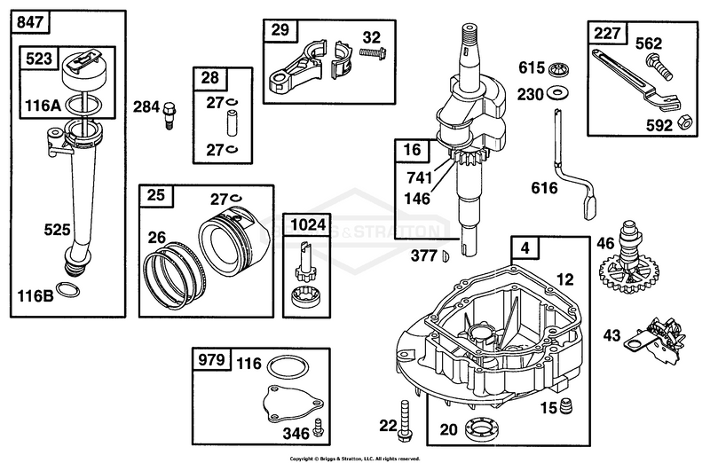 Sump Base, Piston Grp, Gears