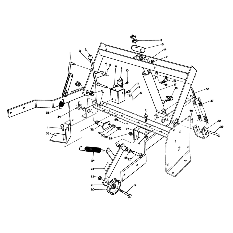 Parking Brake and Lift Frame Assembly