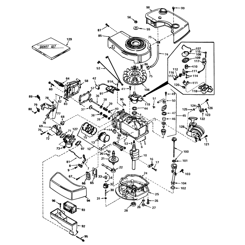 Engine Tecumseh Model No Tnt 100-10071c