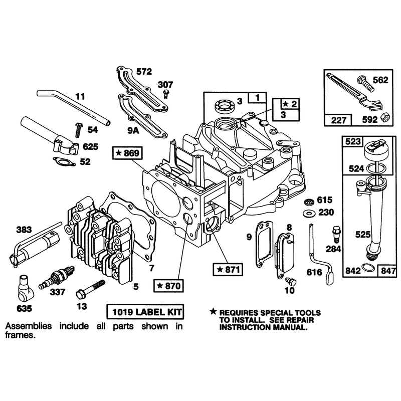 Engine Briggs and Stratton Model 122702-3171-01