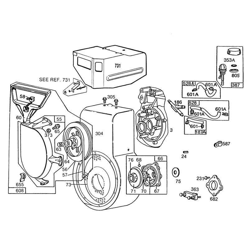 Engine Briggs & Stratton Model No. 252416-0734-01 (continued)