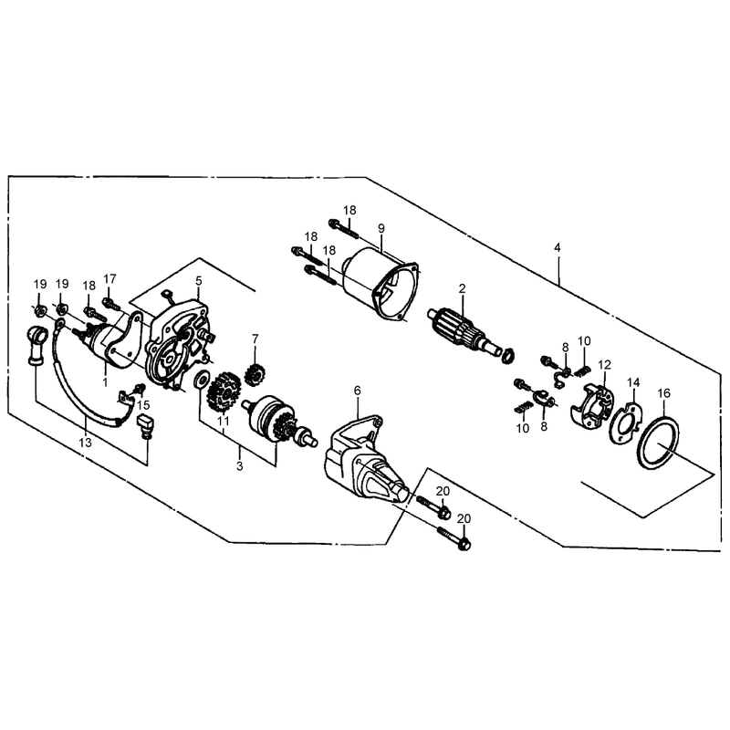 Starter Motor Assembly Honda GX390K1QNE2
