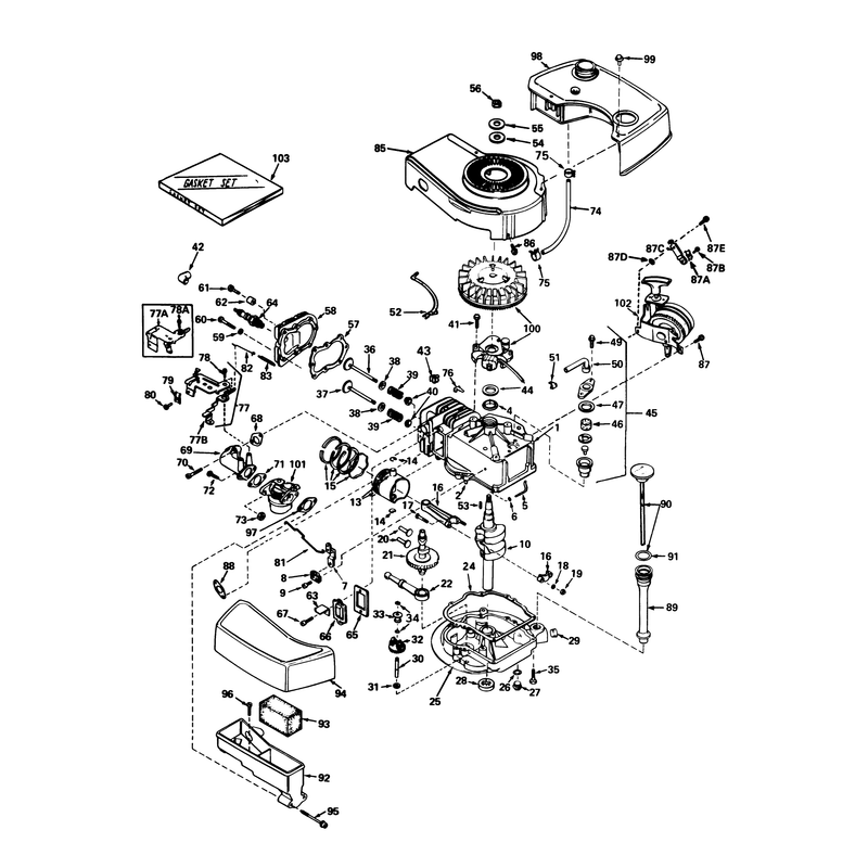 Engine Tecumseh Model No Tnt 100-10049a