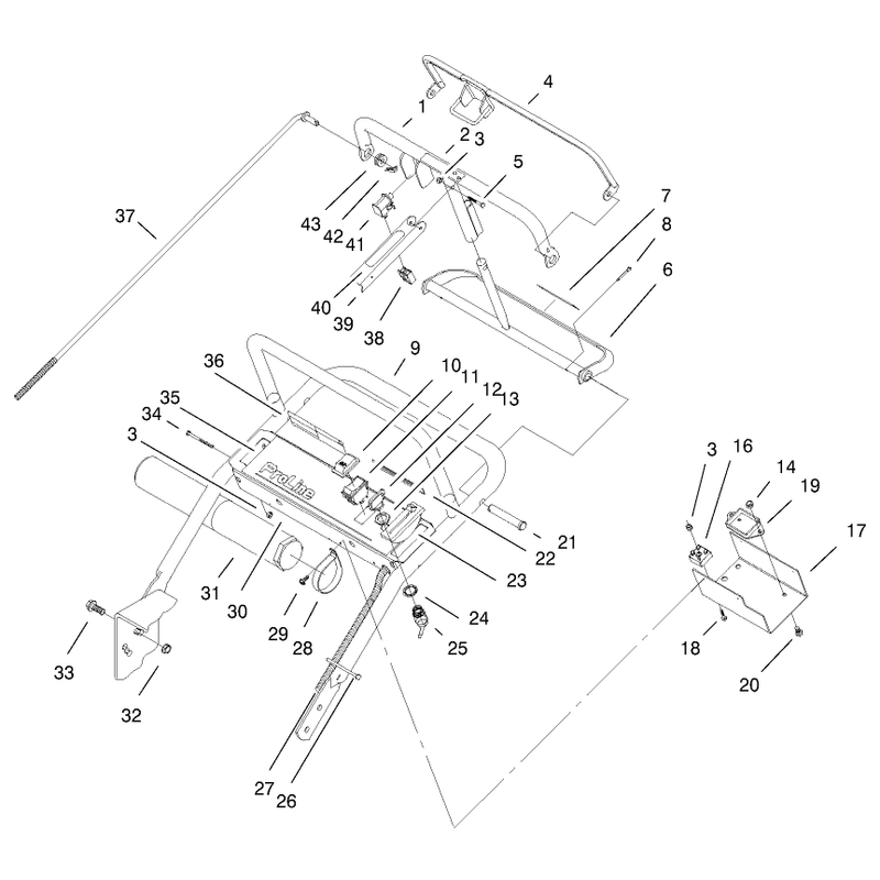 Handle and Control Panel Assembly