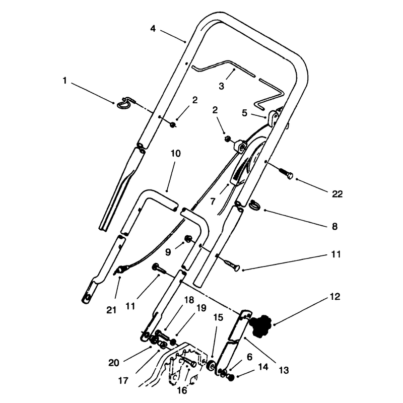Handle and Throttle Control Assembly