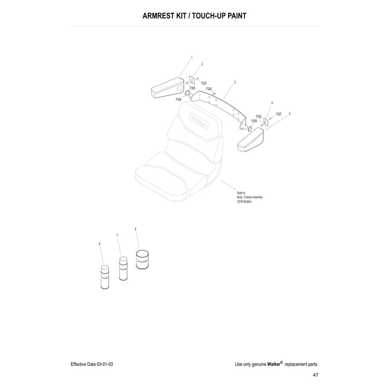 ARMREST KIT / TOUCH-UP PAINT