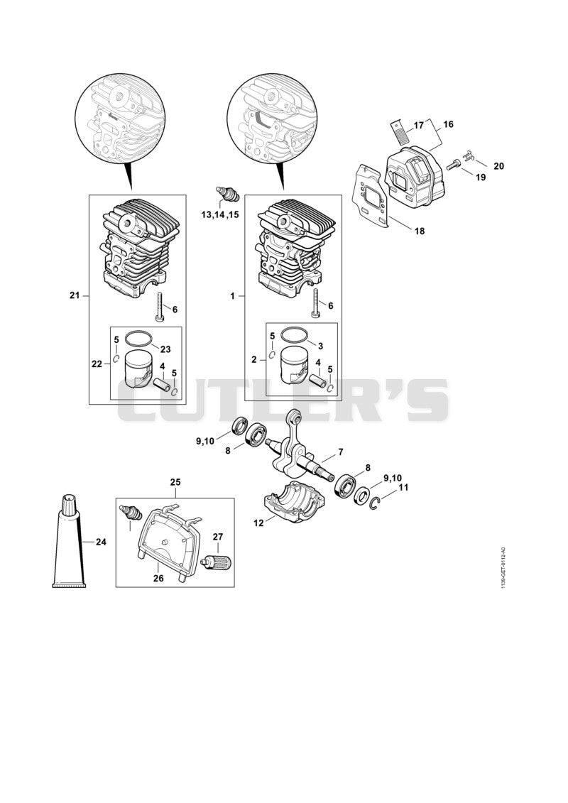 Cylinder, Muffler