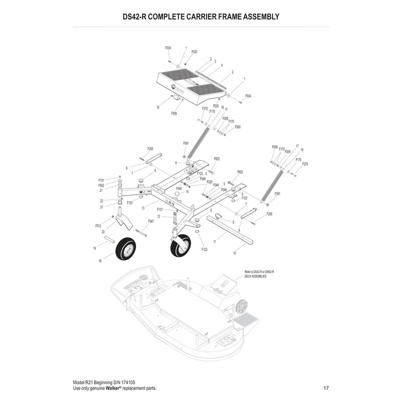 DS42-R COMPLETE CARRIER FRAME ASSEMBLY