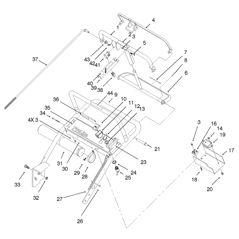 Handle and Control Panel Assembly